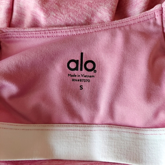 alo yoga Alosoft Complete Tank Pink Heather in Size S - Picture 6 of 6
